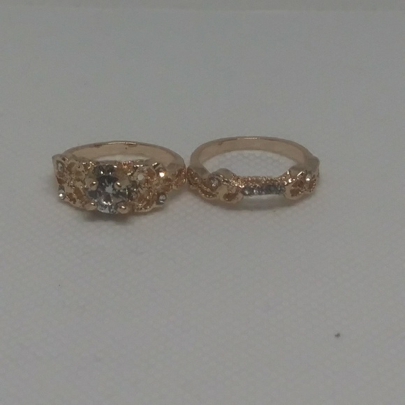 Rose gold-plated ring size 7 size 10 - Picture 3 of 4